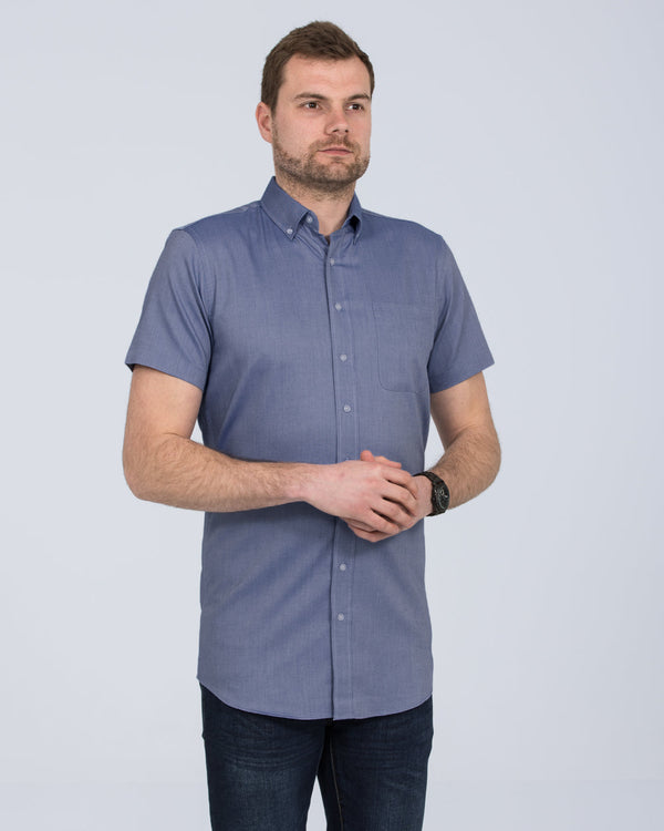 2t Slim Fit Short Sleeve Tall Shirt (mid blue)