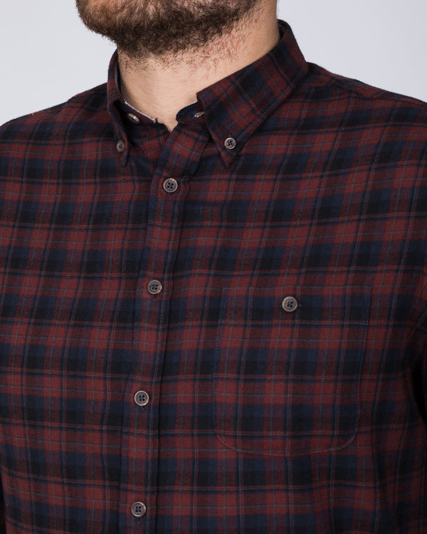 2t Slim Fit Long Sleeve Tall Shirt (autumn check)