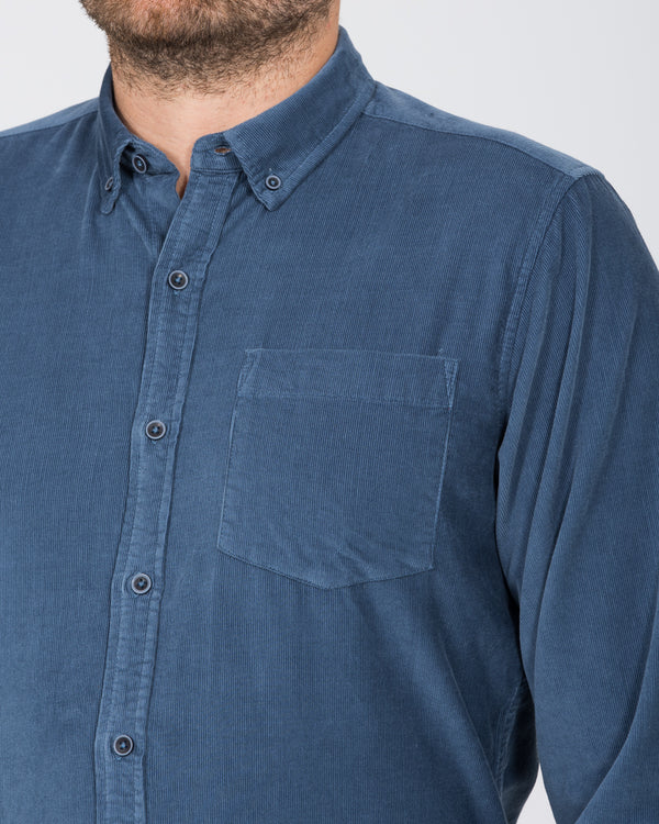 2t Tall Slim Fit Long Sleeve Corduroy Shirt (denim)