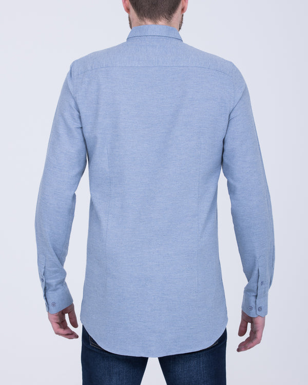 2t Carlos Slim Fit Long Sleeve Tall Shirt (light blue)