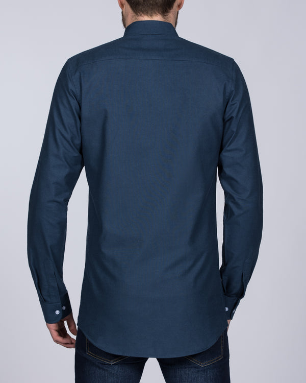 2t Slim Fit Long Sleeve Tall Shirt (dark denim)