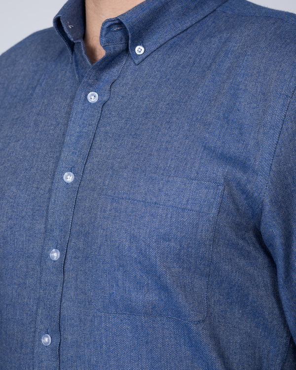 2t Slim Fit Long Sleeve Tall Shirt (blue denim)