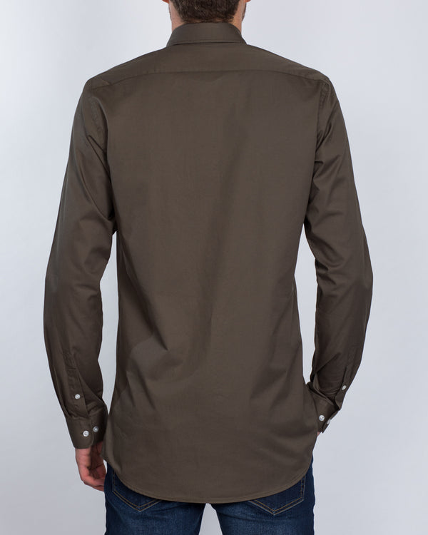 2t Slim Fit Long Sleeve Tall Shirt (olive)