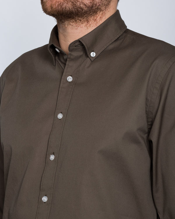 2t Slim Fit Long Sleeve Tall Shirt (olive)