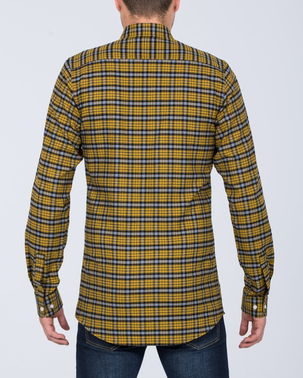 2t Slim Fit Long Sleeve Tall Shirt (yellow check)