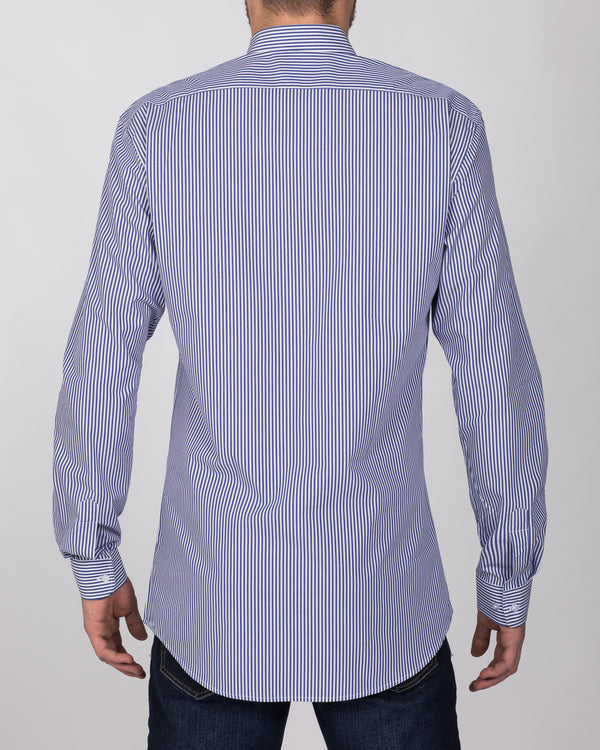 2t Regular Fit Long Sleeve Tall Shirt (blue stripe)