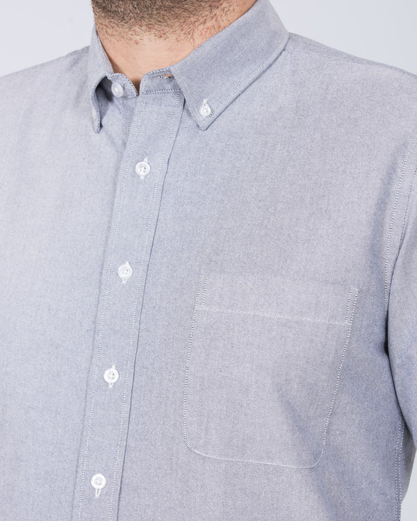 2t Slim Fit Langarm Tall Shirt (mittelgrau)