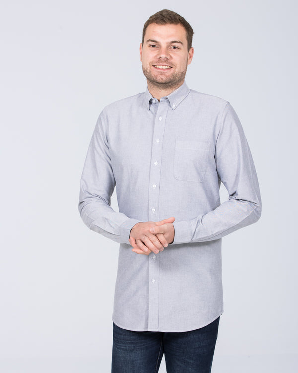 2t Slim Fit Langarm Tall Shirt (mittelgrau)