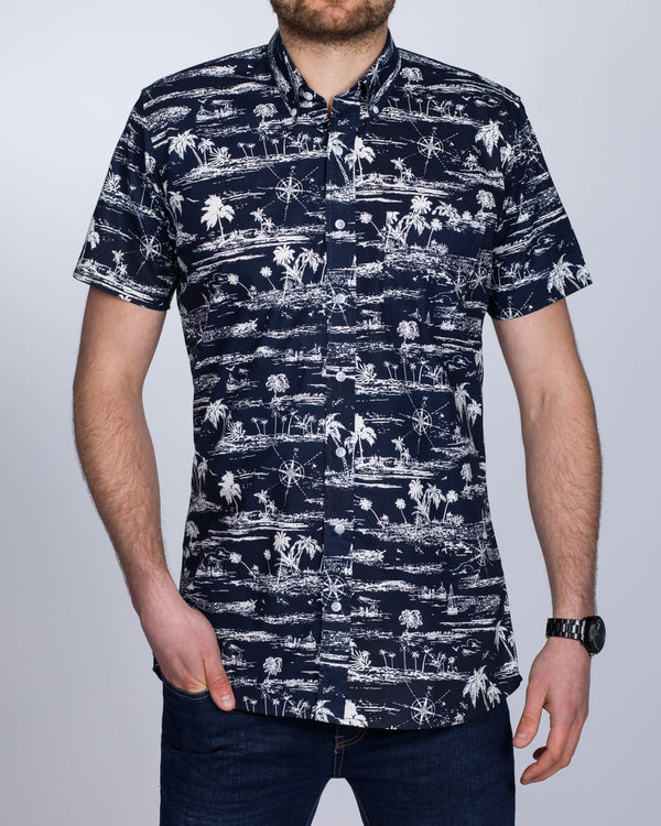 2t Short Sleeve Tall Shirt (palm print)