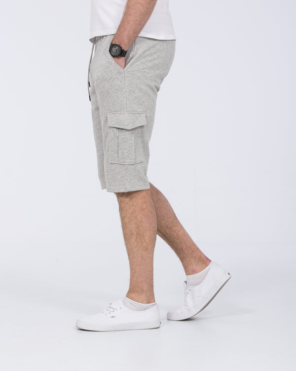 2t Freddy Tall Cargo Sweat Shorts (heather grey)