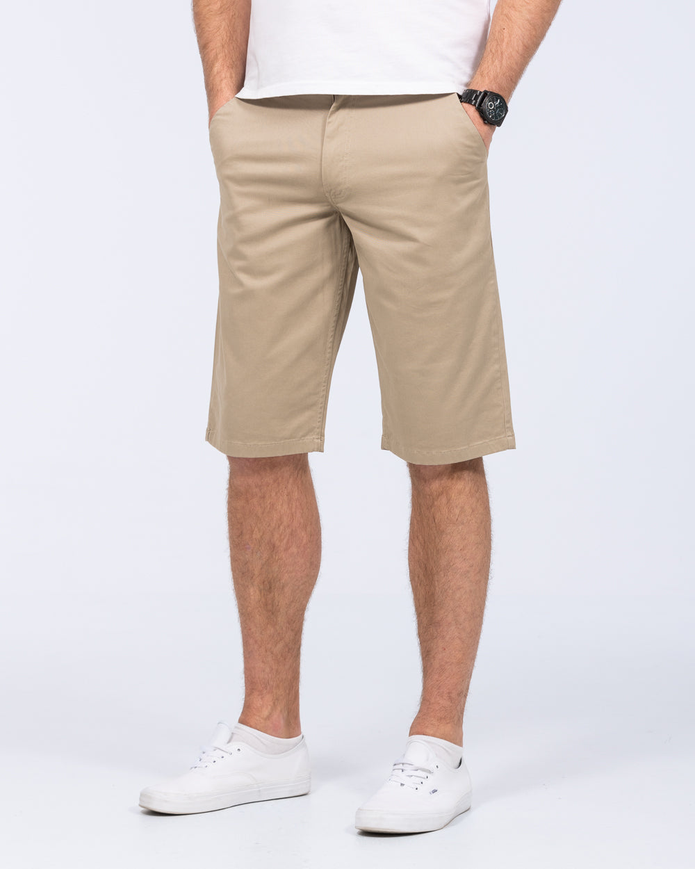 2t Grant Regular Fit Tall Chino Shorts (beige)