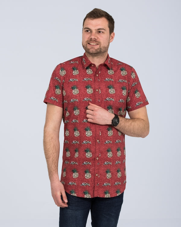 2t Short Sleeve Tall Printed Shirt (copper)