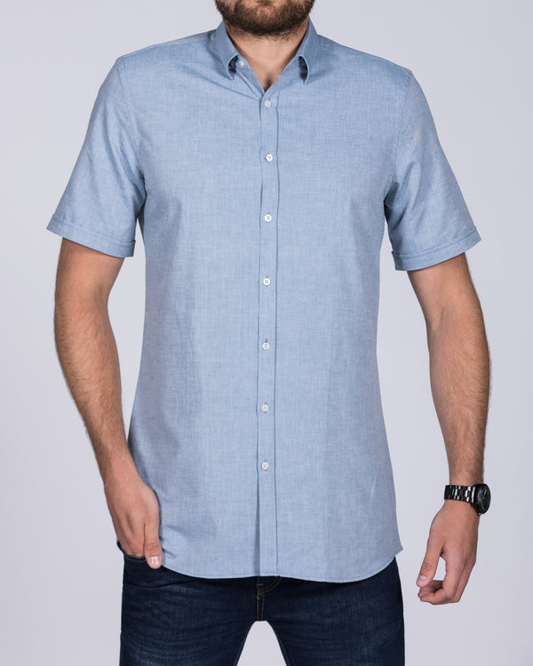 2t Leo Slim Fit Short Sleeve Tall Shirt (stone blue)