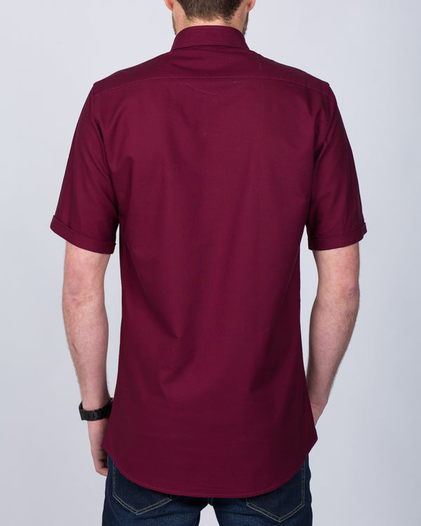 2t Slim Fit Short Sleeve Tall Shirt (burgundy)