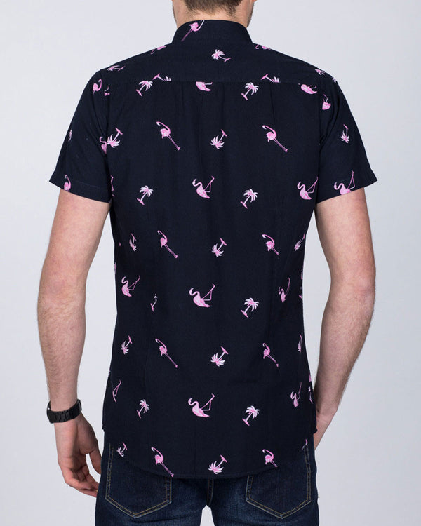 2t Short Sleeve Tall Shirt (flamingos)