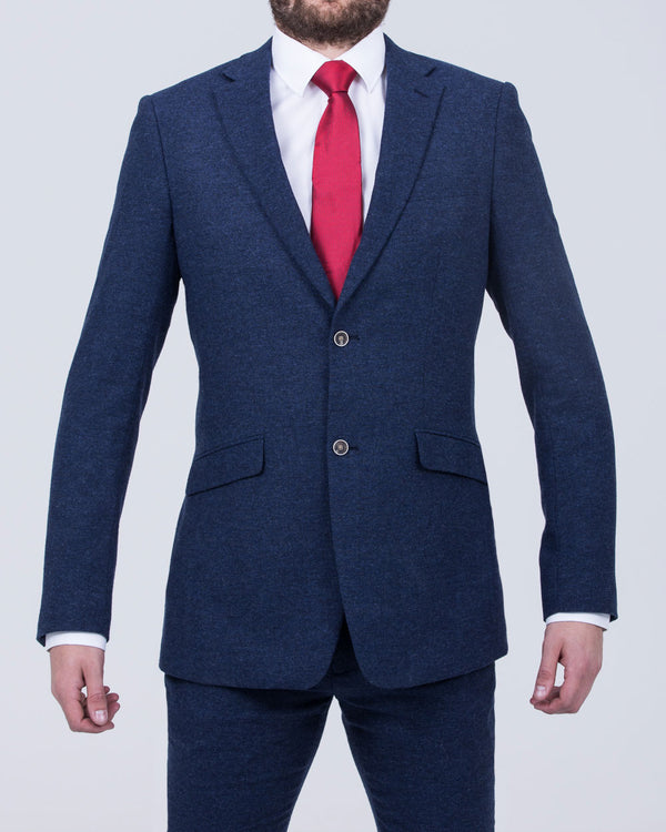 Skopes Jude Slim Fit Tall Suit (navy herringbone)