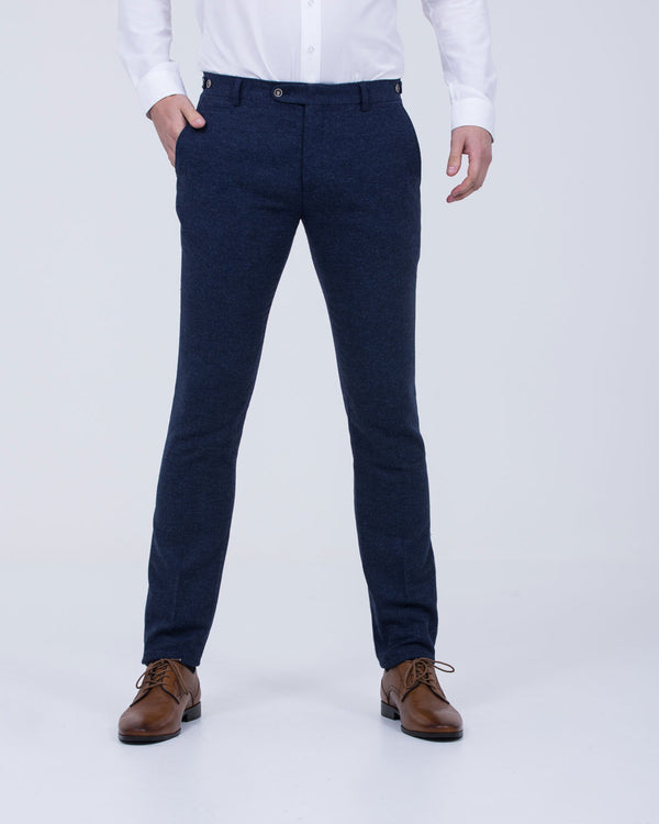 Skopes Slim Fit Jude Tall Trousers (navy herringbone)