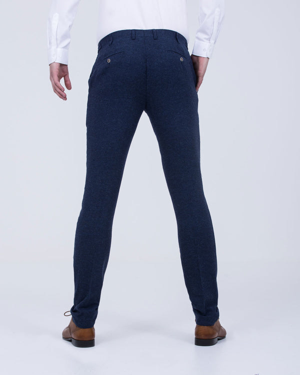 Skopes Slim Fit Jude Tall Trousers (navy herringbone)
