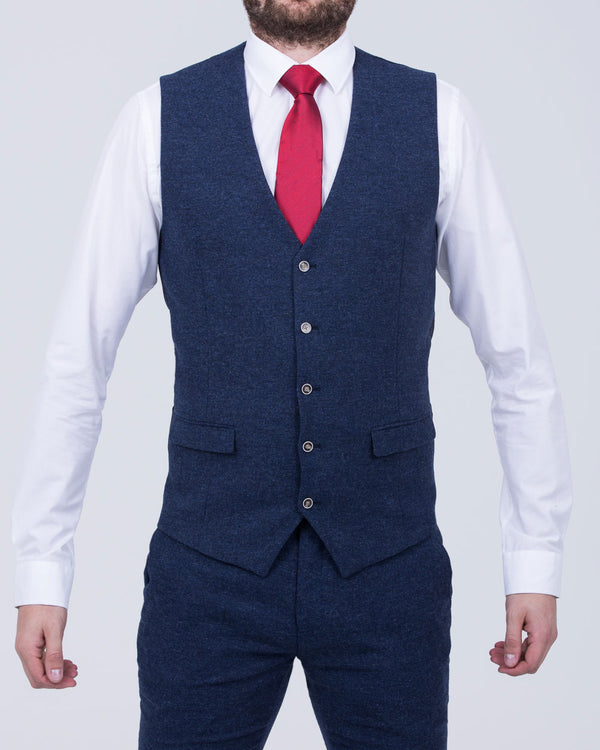 Skopes Jude Slim Fit Tall Suit (navy herringbone)