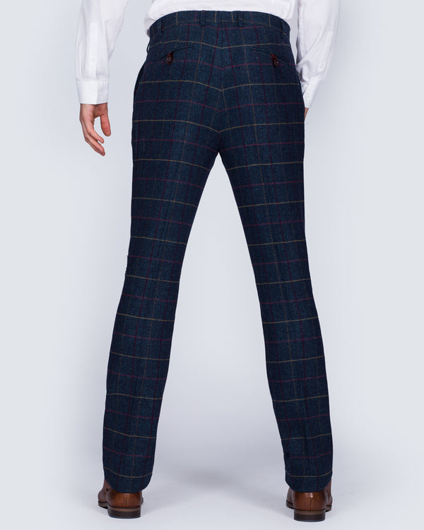 Skopes Doyle Slim Fit Tall Trousers (aqua/wine)