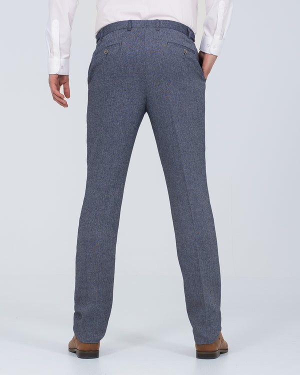 Skopes Slim Fit Jude Tall Trousers (blue herringbone)