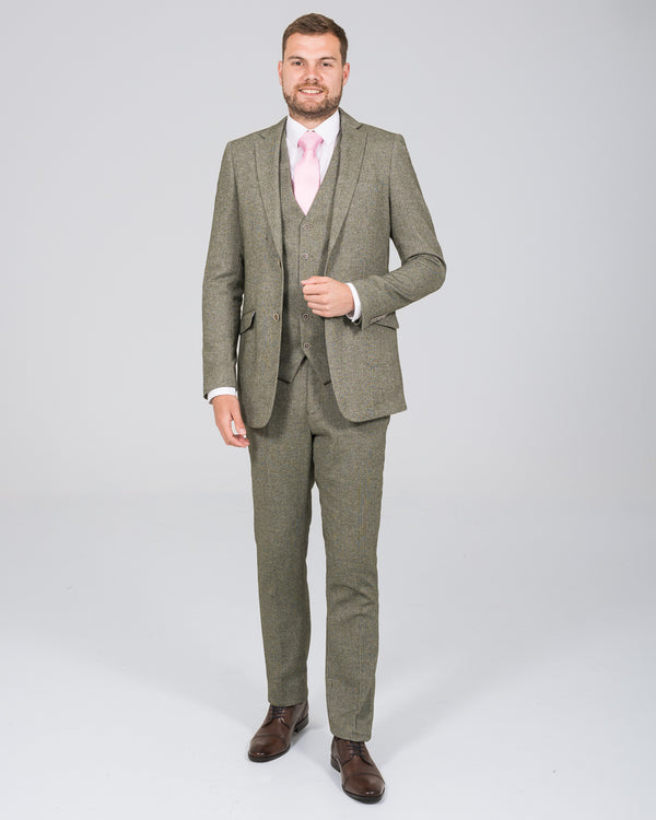 Skopes Jude Slim Fit Tall Suit (sage herringbone)