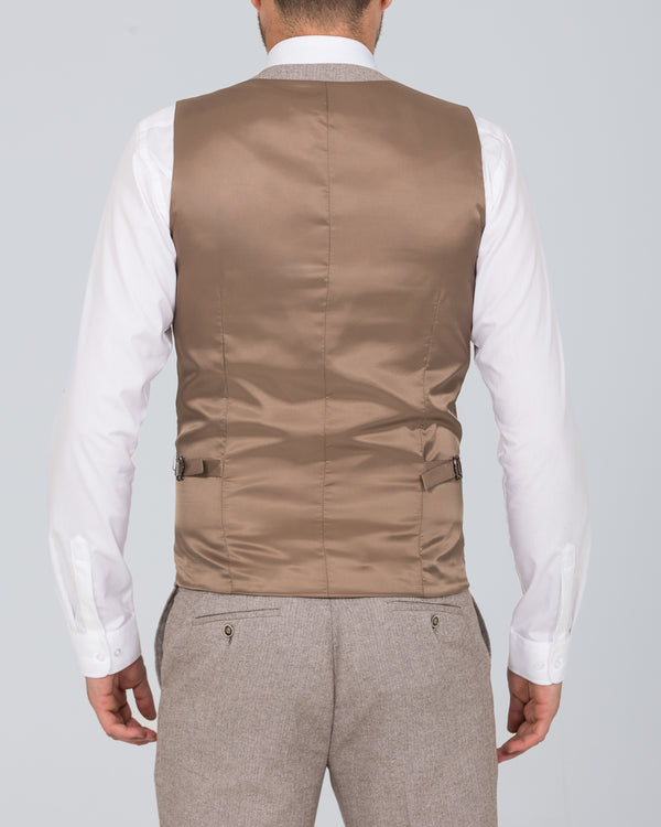 Skopes Jude Slim Fit Tall Suit (stone herringbone)