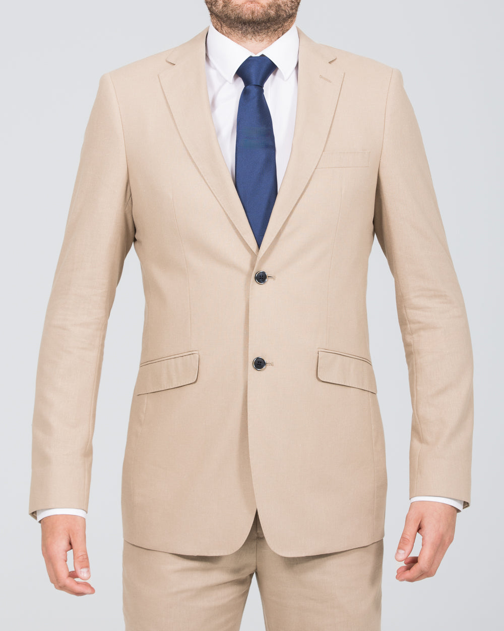 Skopes Tuscany Slim Fit Tall Linen Blend Suit (stone)
