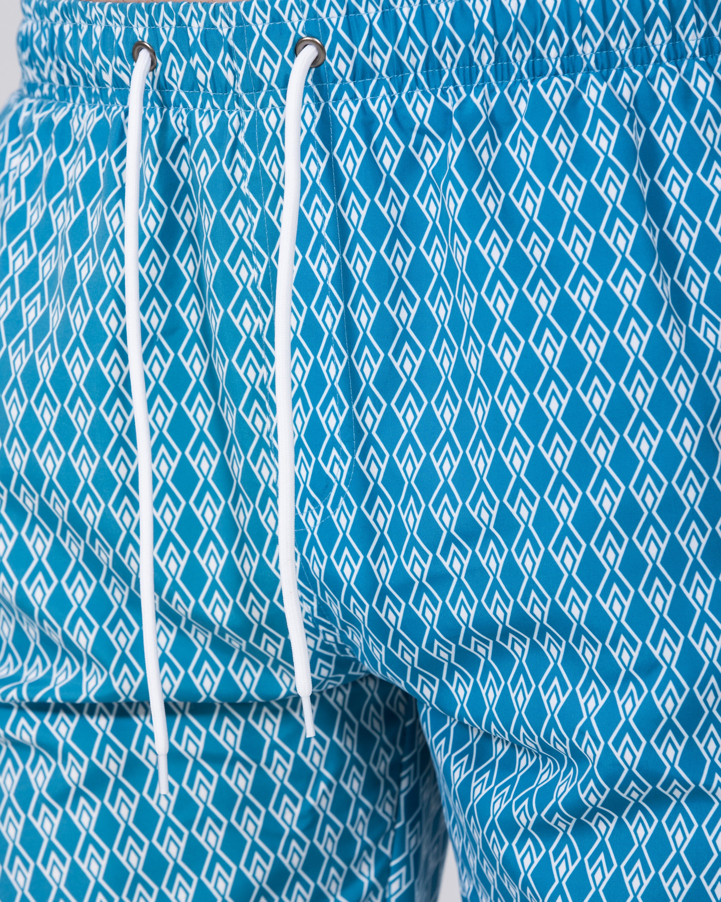 2t Tall Geometric Print Swim Shorts (blue)