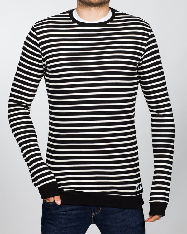 2t Tall Slim Fit Striped Sweatshirt (black)