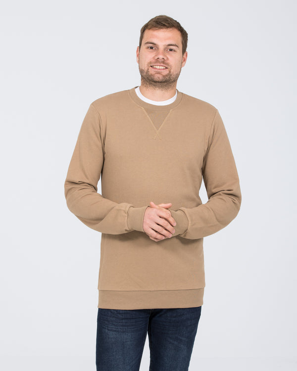 2t Alvin Slim Fit Tall Sweatshirt (taupe)