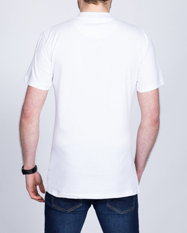 2t Tall Henley T-Shirt (white)