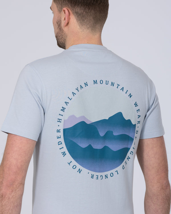 2t Hohe Himalaya-Print T-Shirt (hellblau)