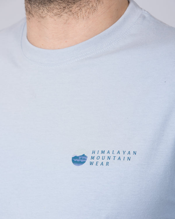 2t Hohe Himalaya-Print T-Shirt (hellblau)