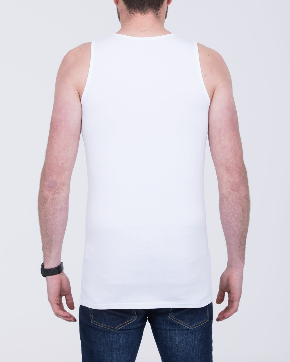 Girav Sleeveless Tall Vest (white) Twin Pack