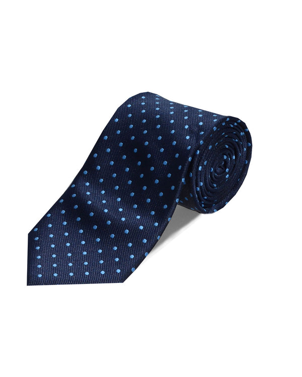 Double Two Extra Long Patterned Tie (navy/sky)