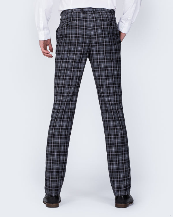 Skopes Kiefer Slim Fit Tall Suit Trousers (black/grey check)