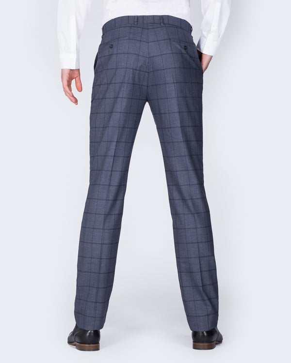 2t Schlanke Passform Lange Hose (blau kariert)