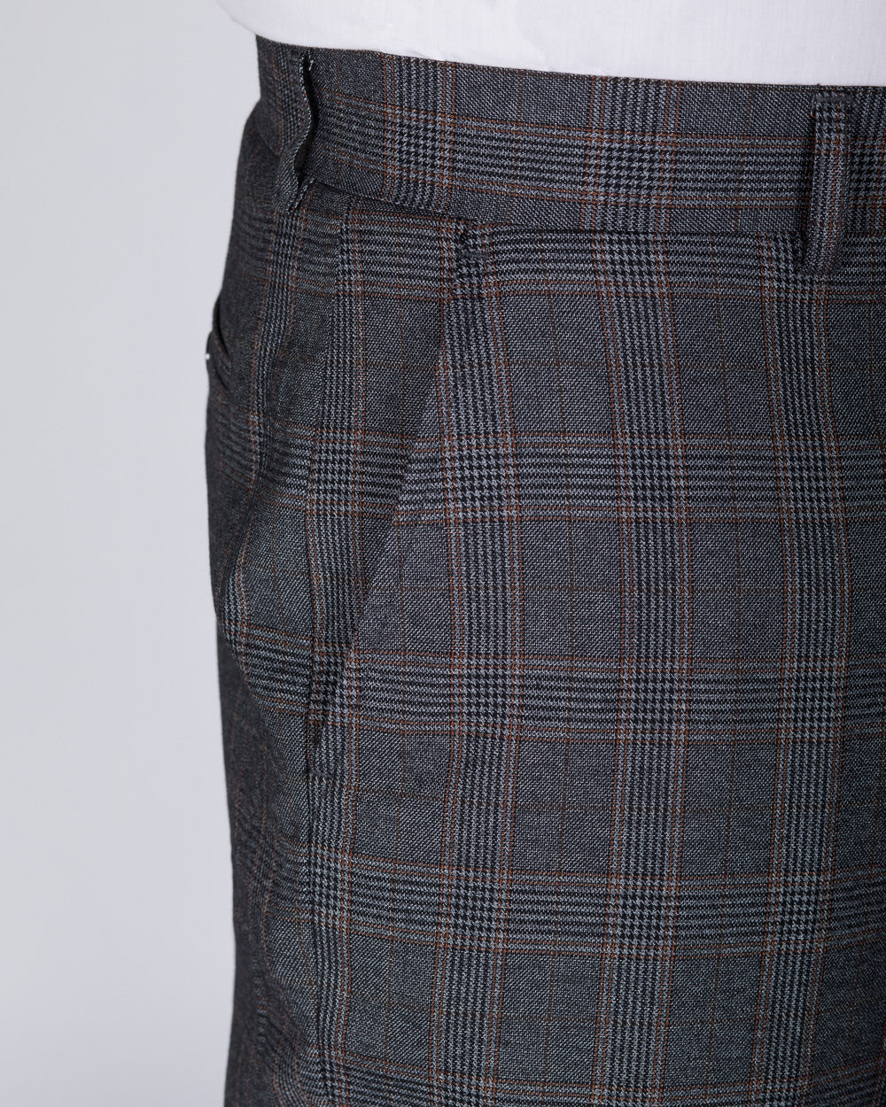 2t Slim Fit Tall Trousers (charcoal check)