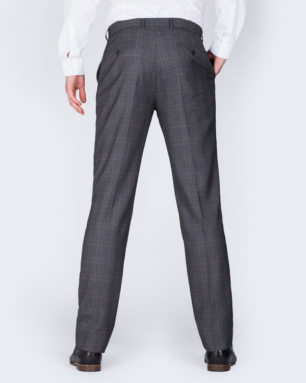 2t Slim Fit Tall Trousers (charcoal check)