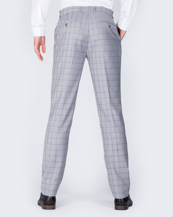 2t Slim Fit Tall Trousers (grey check)