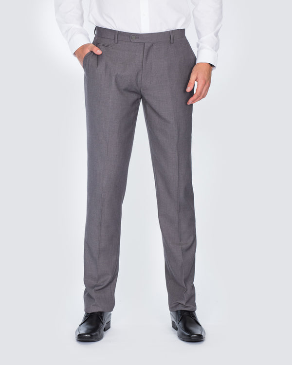 Skopes Slim Fit Superfeine Twill-Hose (grau)