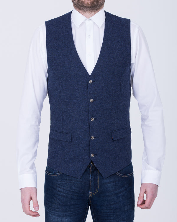 Skopes Slim Fit Tall Jude Waistcoat (navy herringbone)