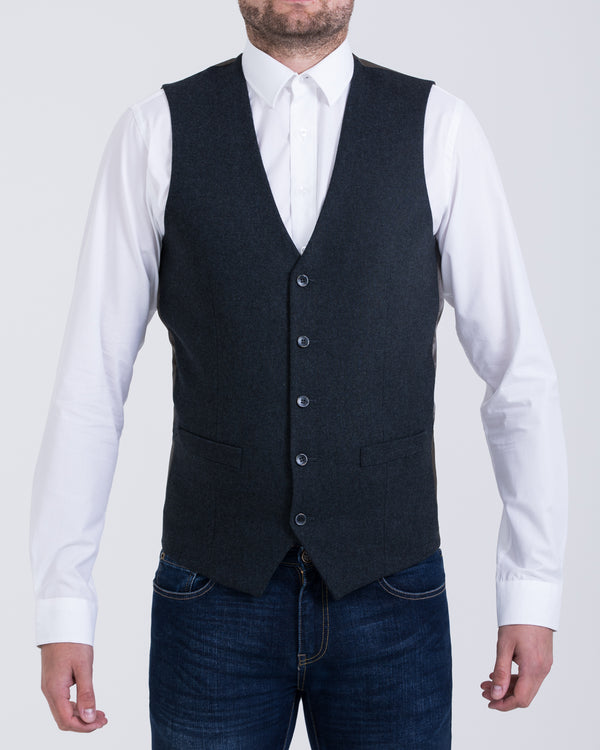 Skopes Ruthin Slim Fit Tall Waistcoat (teal tweed)