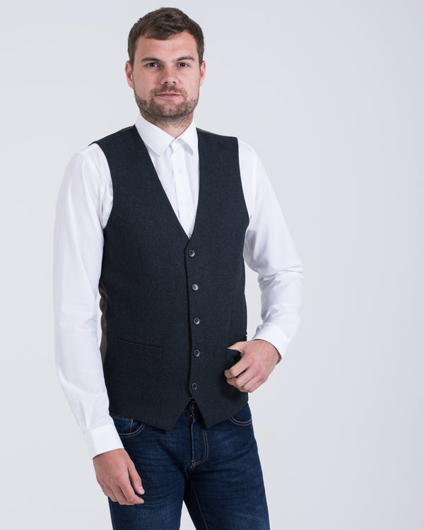 Skopes Ruthin Slim Fit Tall Waistcoat (teal tweed)